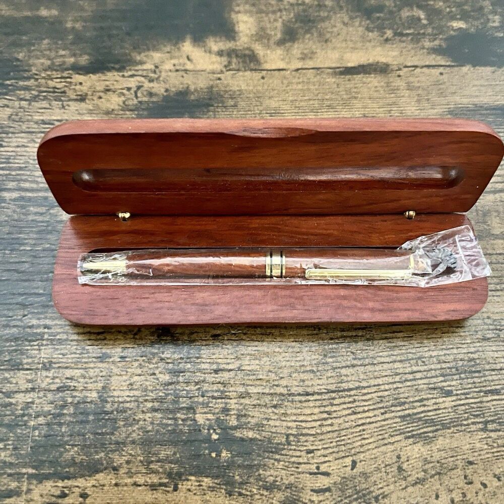 Rosewood Pen w/ Wooden Case WTVP Twenty Five Years 1971-1996 NEW